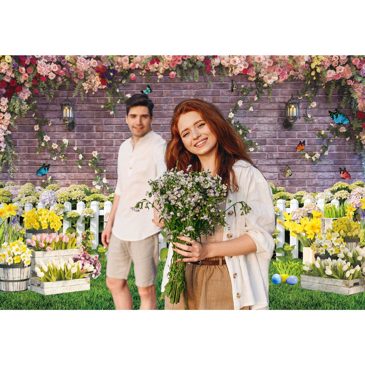 Atmospheric Floral Wall Spring Photography Backdrop for Party Banners