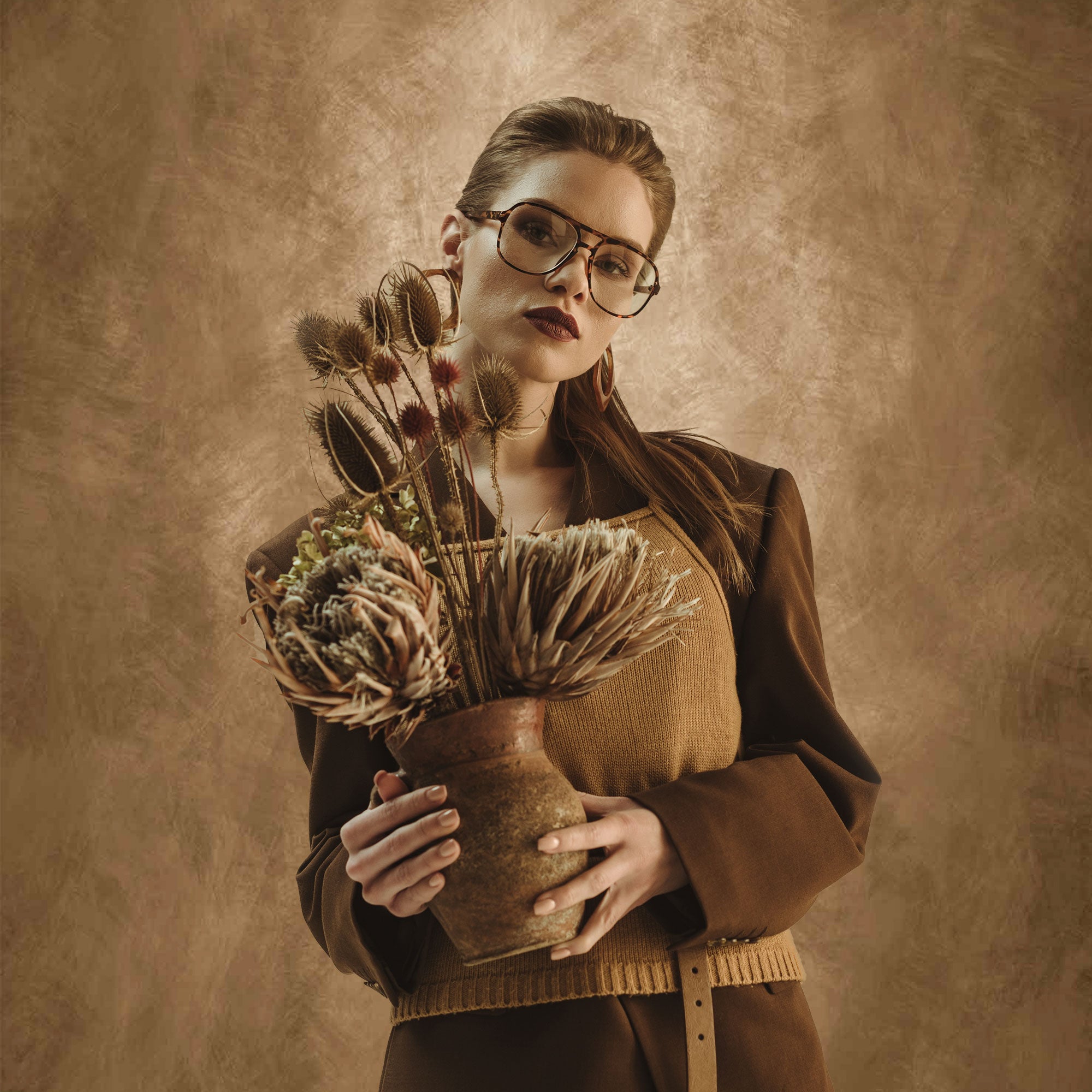 Abstract Dark Brown Professional Photography Backdrop for Adult Portrait Photo Props