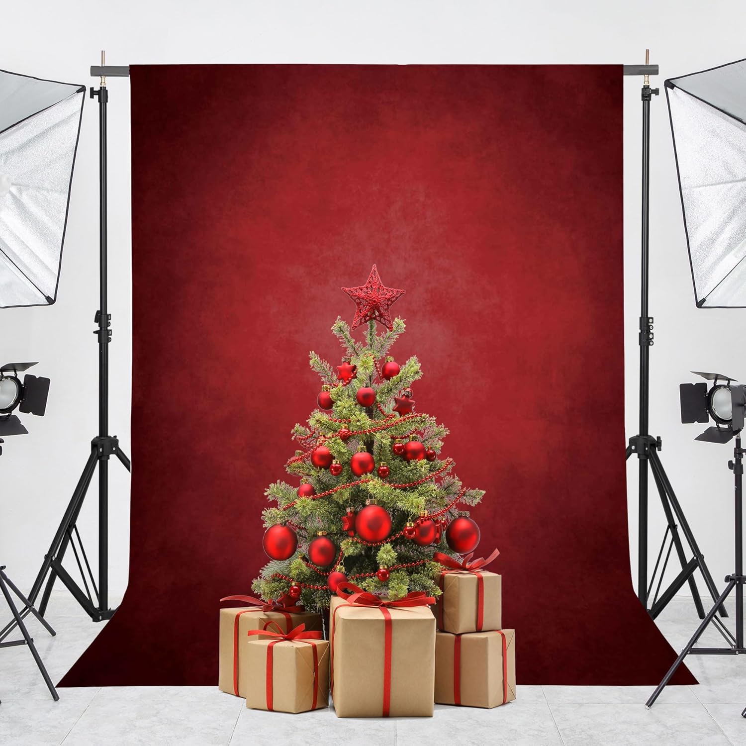 Abstract Red Professional Photography Backdrop for Adult Portrait Photo Props
