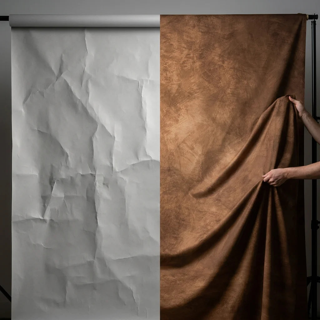 Vintage Brown Abstract Microfiber Backdrop - 8x10ft / 8x12ft Professional Studio Background