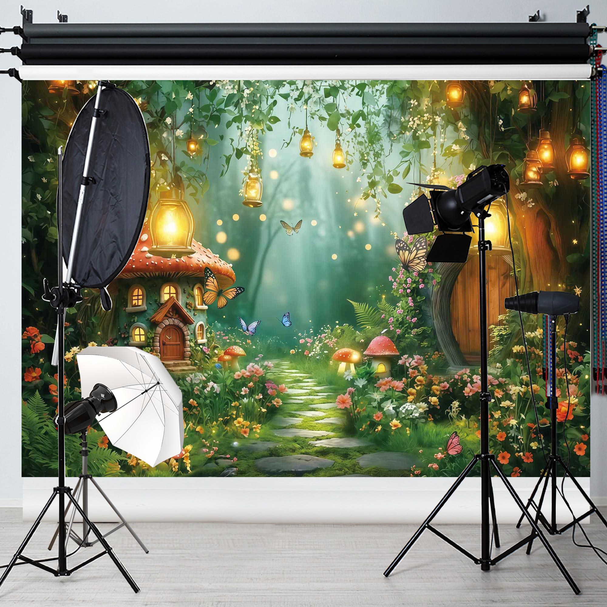 Fairy tale Style Spring Photography Backdrop for Party Banners