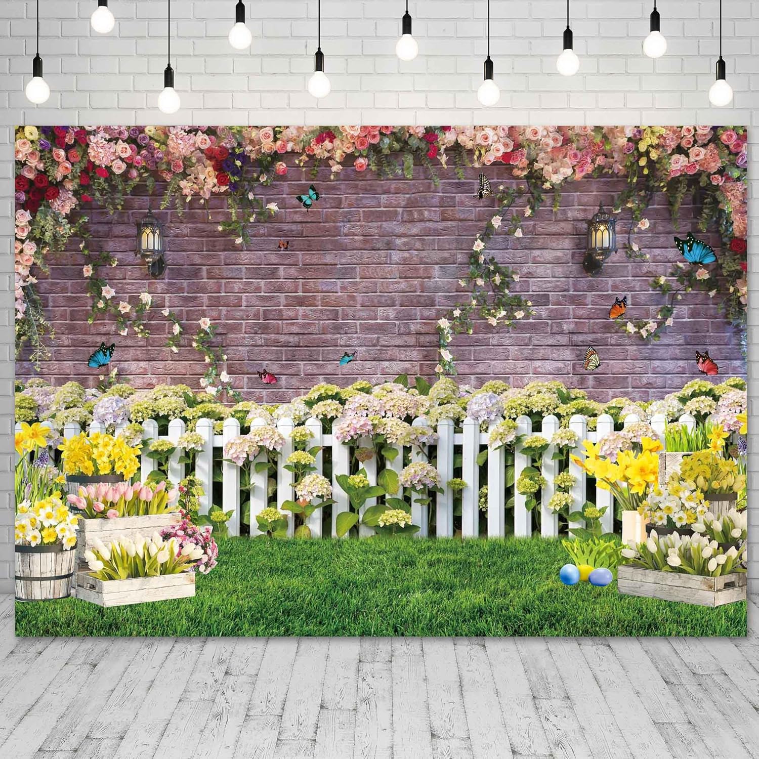Atmospheric Floral Wall Spring Photography Backdrop for Party Banners