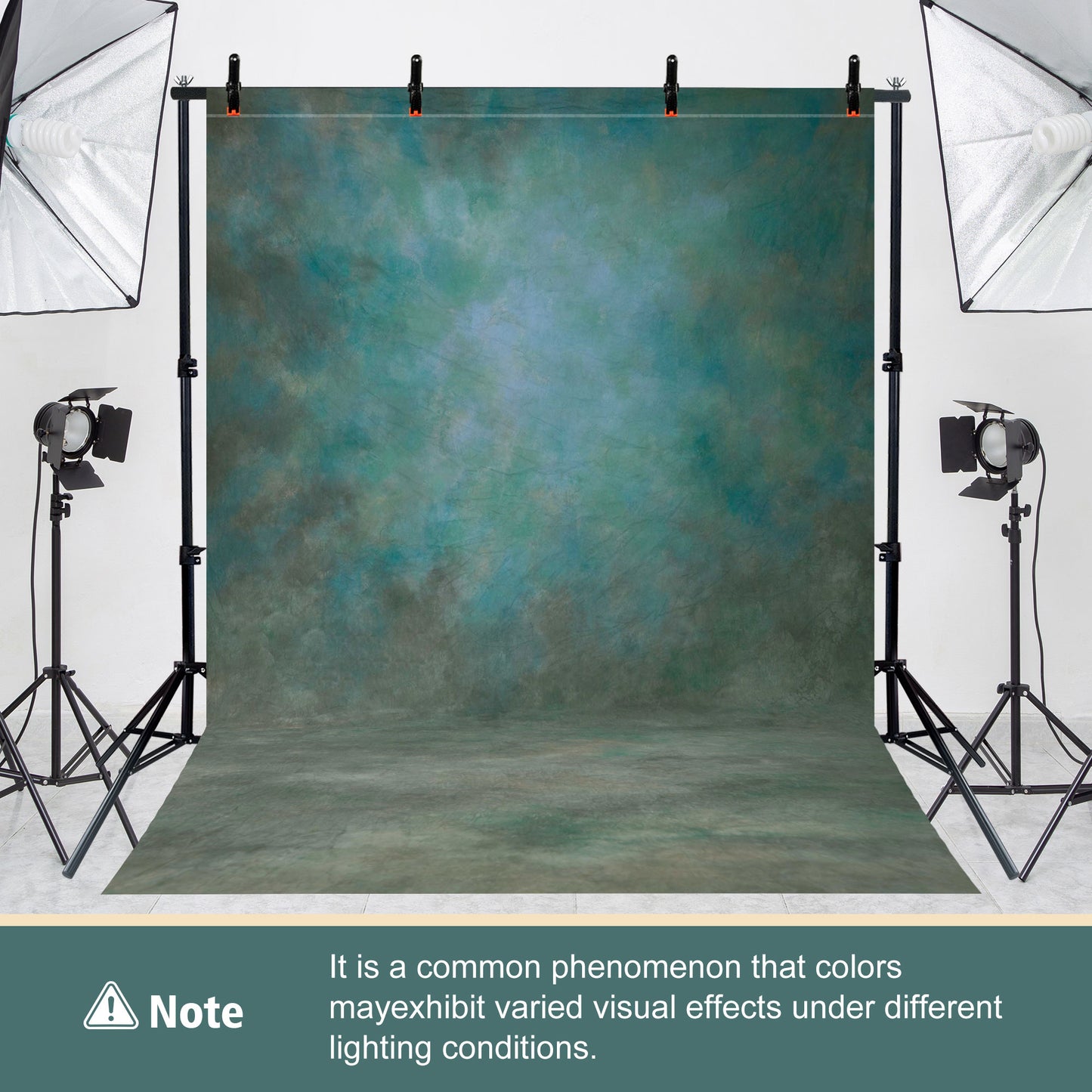 2-in-1 Abstract Photography Backdrop Kit - 6.5x6.5 ft Portable Dual Rod Stand with 6x8 ft Polyester Fabric Backdrop for Portraits and Photo Props - Roller Pocket Design（6x8ft,Light Green）