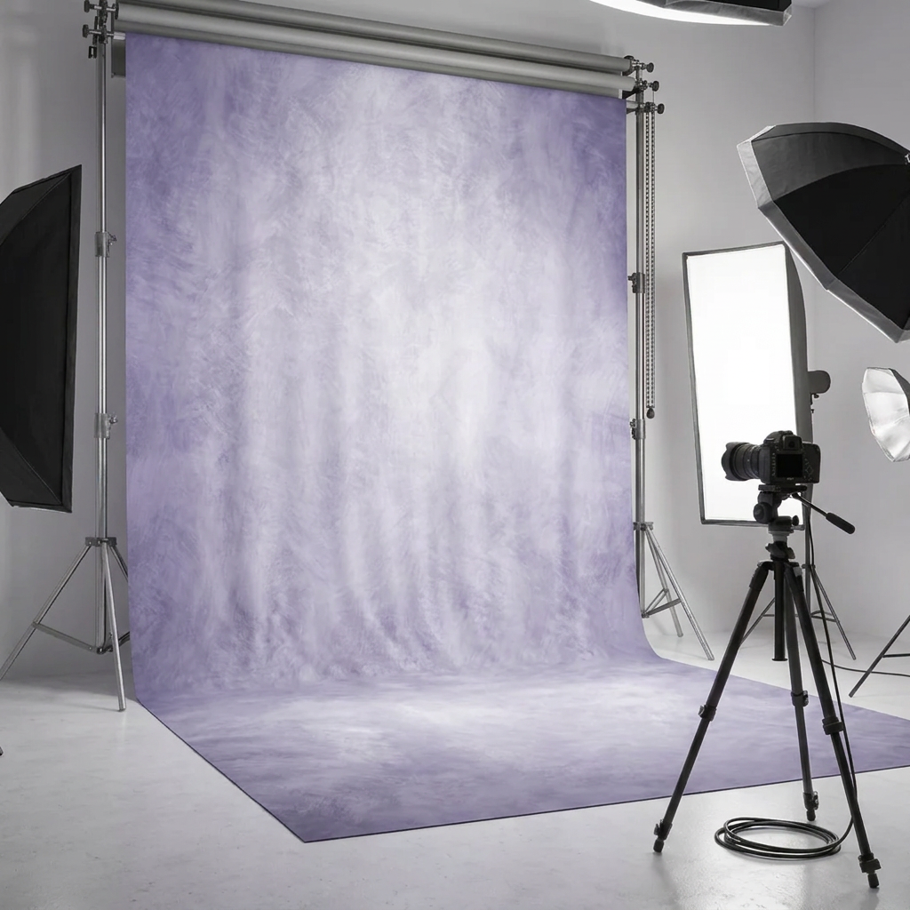 Dusky Purple Abstract Microfiber Backdrop - 8x10ft / 8x12ft Professional Studio Background