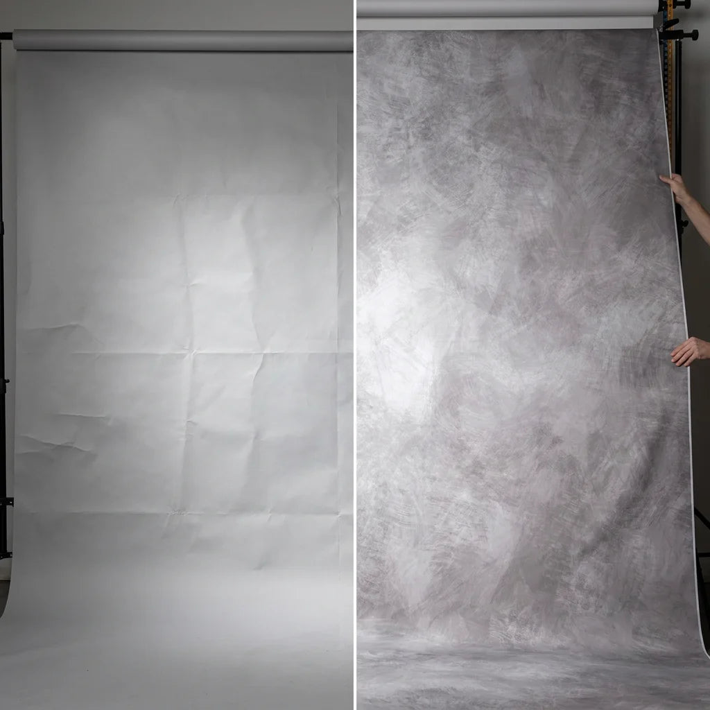 Stormy Gray Abstract Microfiber Backdrop - 8x10ft / 8x12ft Professional Studio Background