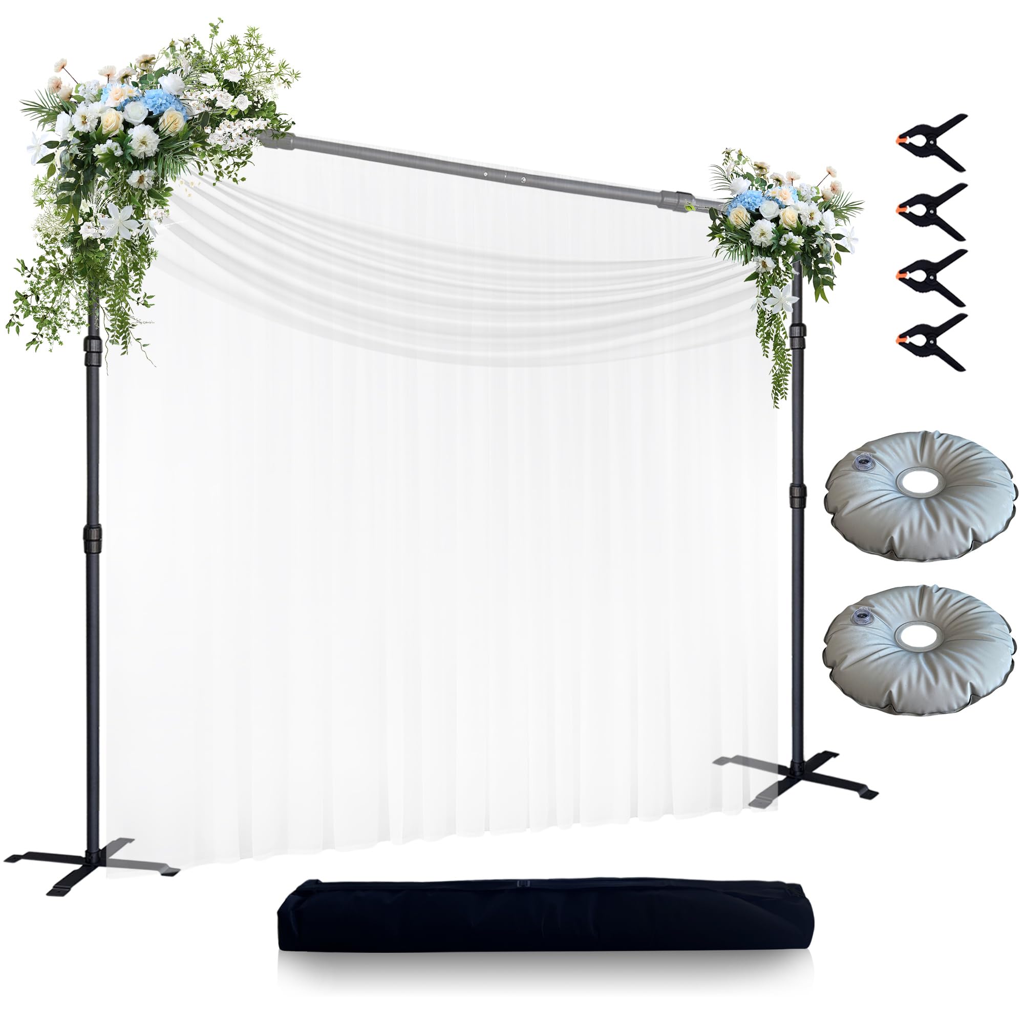 Photo Studio Backdrop Stand Support System, 8.5'(H) x 10.8'(W) Multi-Functional Portable