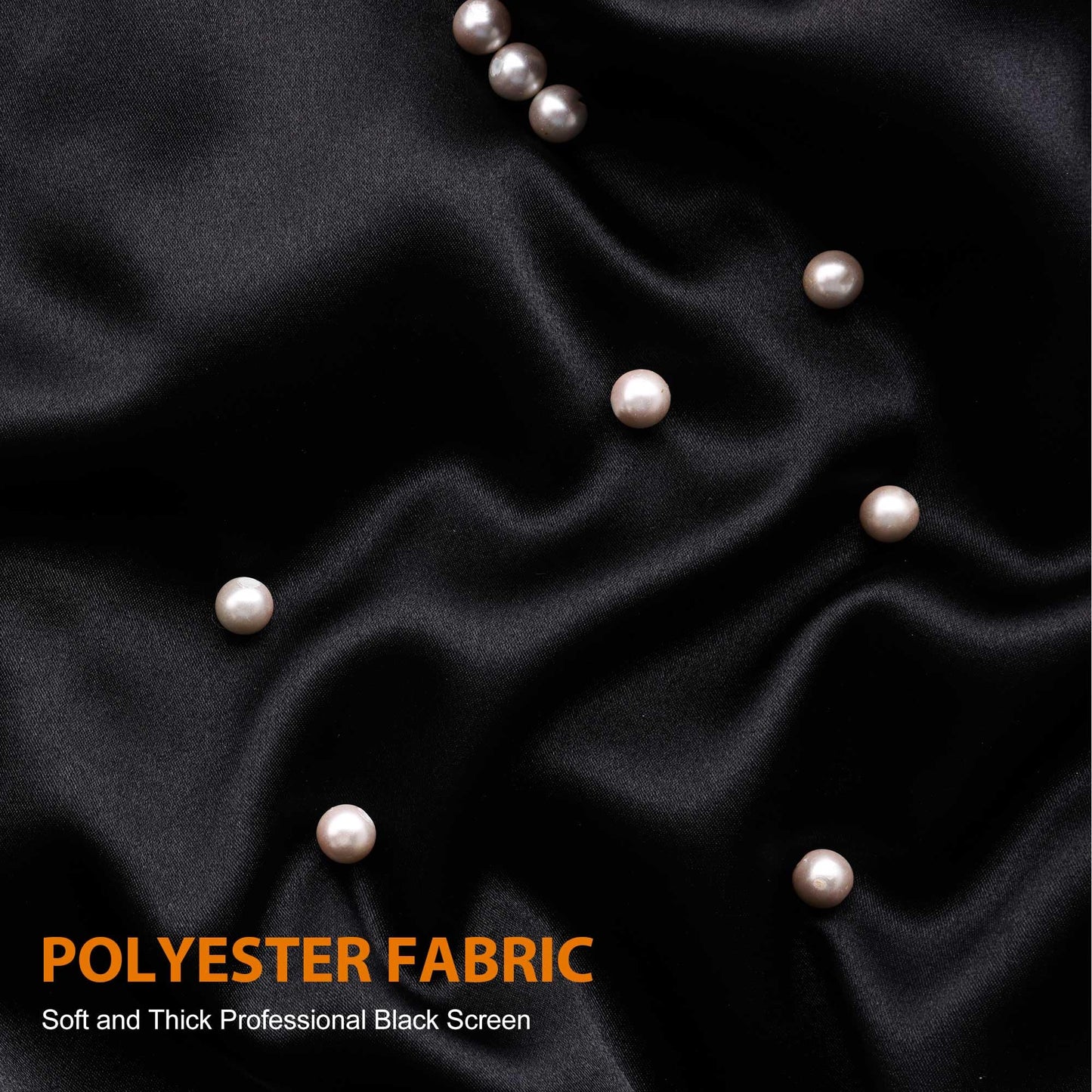 Backdrop for Photoshoot - Black Photography Muslin Curtain for Streaming,Zoom,Photo Booth,Video Recording and Parties